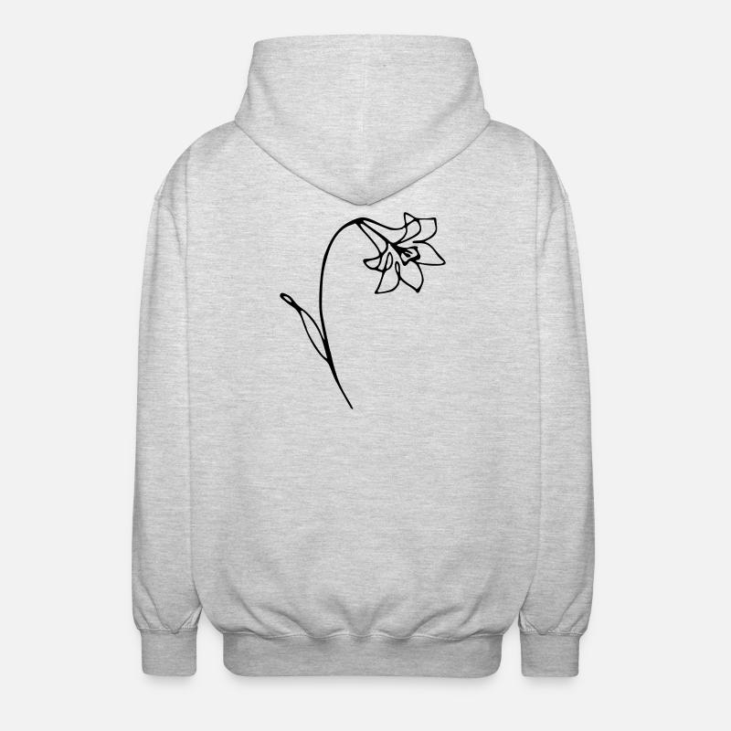 Narzisse - Unisex Kapuzenjacke - Hellgrau meliert