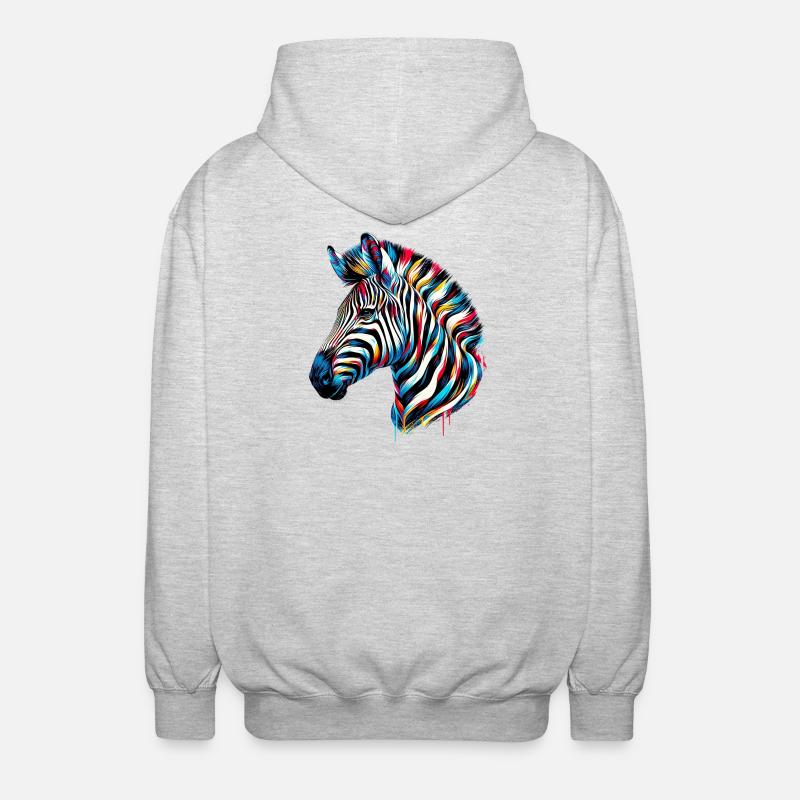 Zebra - Unisex Hooded Jacket - light heather grey