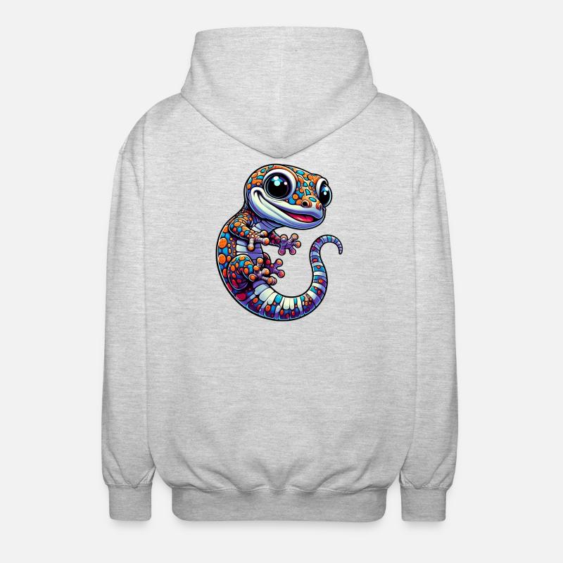 Gecko - Veste à capuche unisexe - gris clair chiné