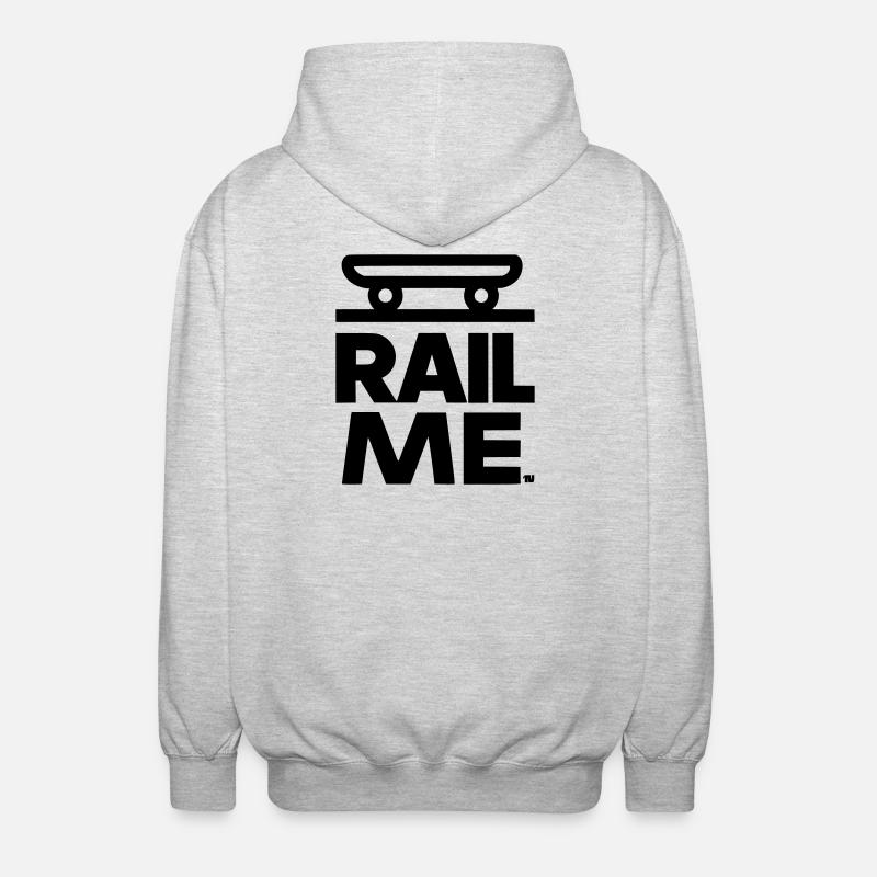 Schiene - Skateboard - Unisex Kapuzenjacke - Hellgrau meliert