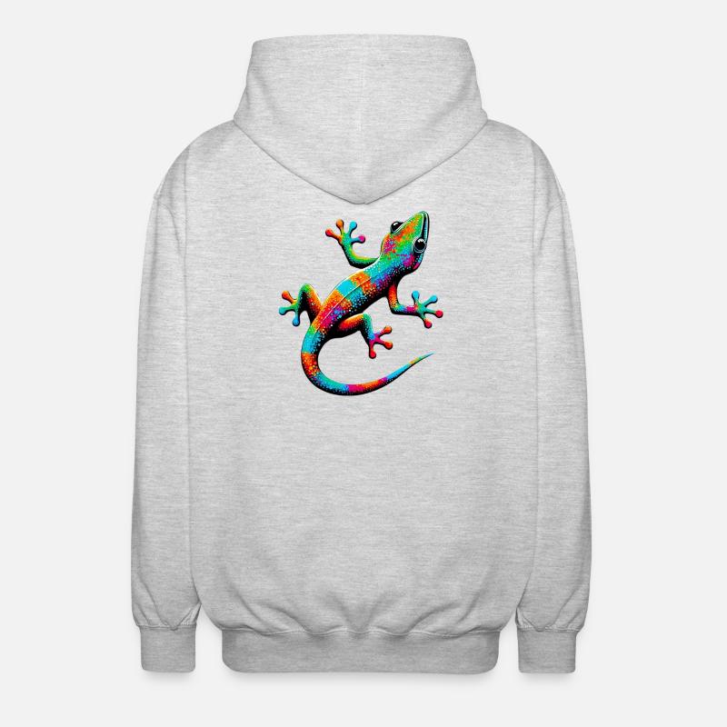 Gecko - Veste à capuche unisexe - gris clair chiné