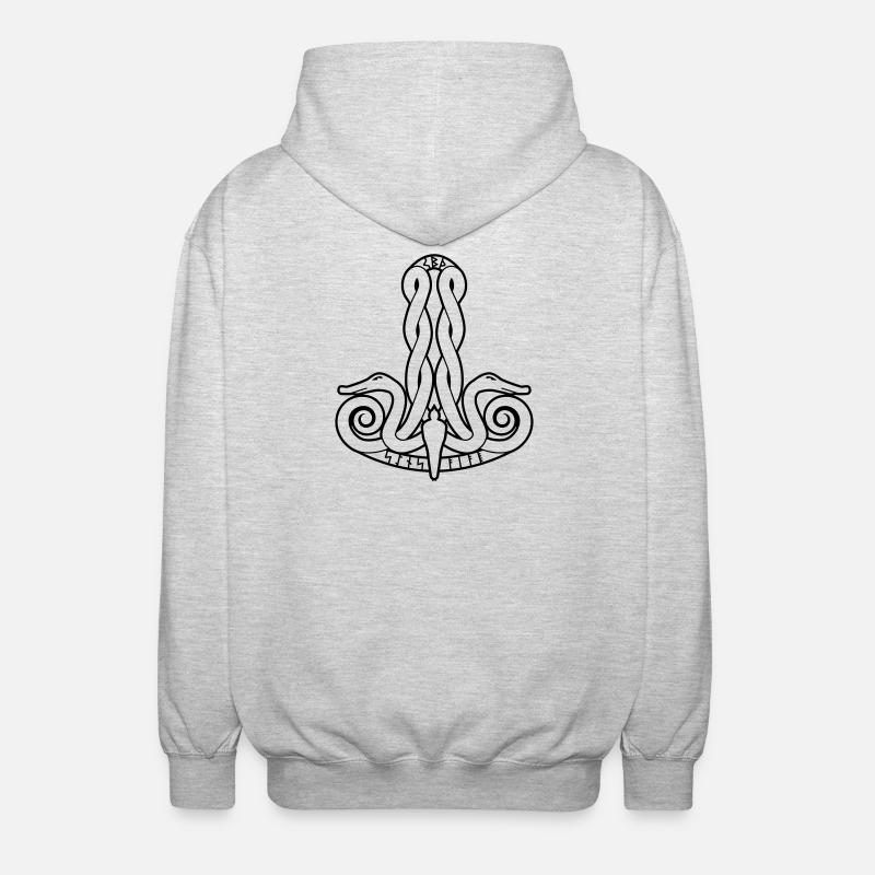 Thors hammer - Unisex Kapuzenjacke - Hellgrau meliert