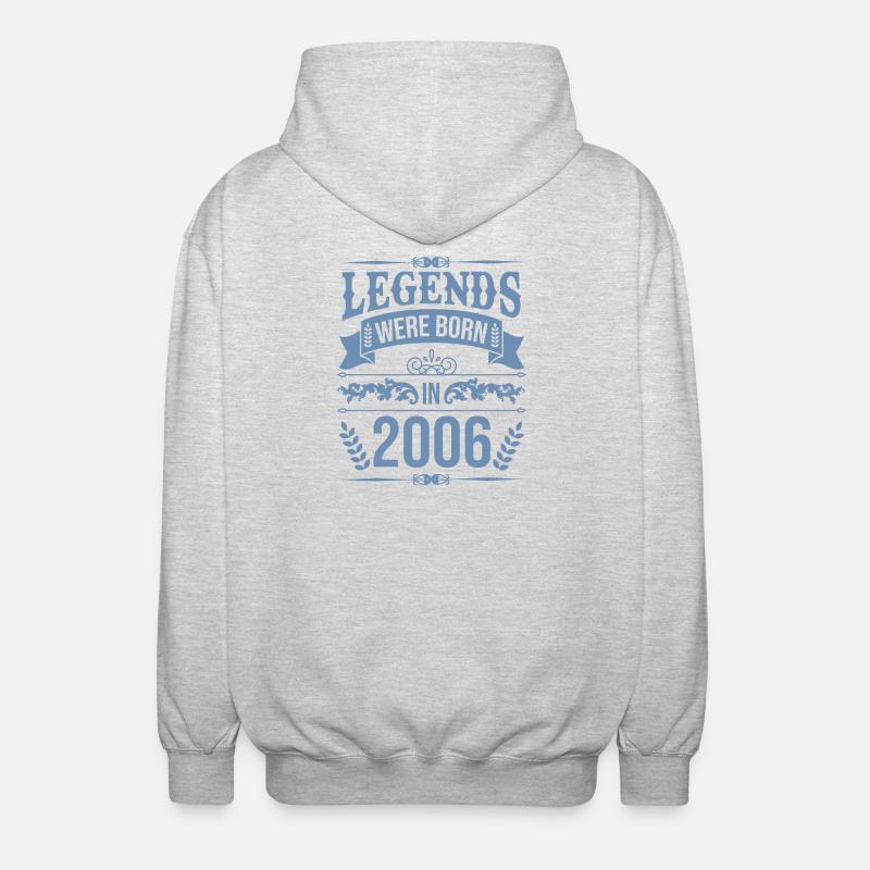 Legenden wurden 2006 geboren - Unisex Kapuzenjacke - Hellgrau meliert