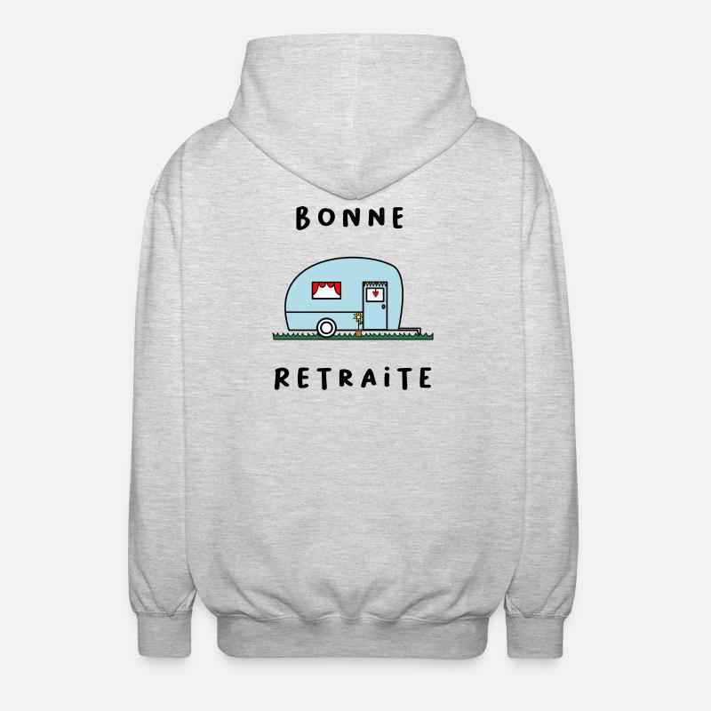 RETRAITE. RETRAITE. RETRAITEE. BONNE RETRAITE - Veste à capuche unisexe - gris clair chiné