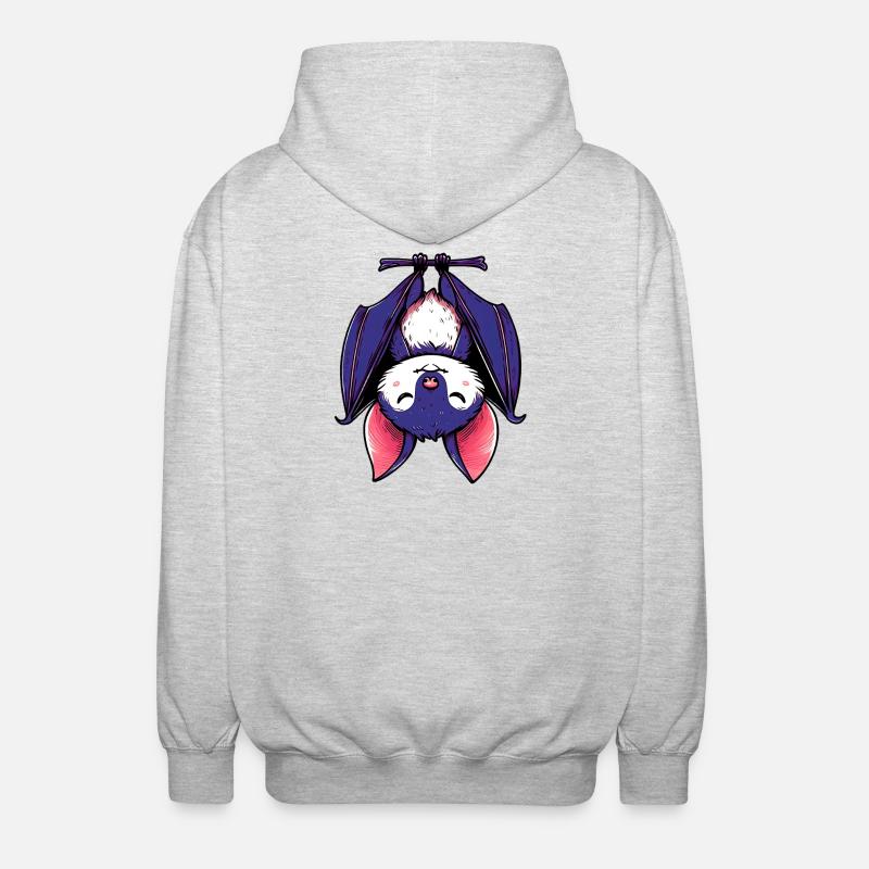 Fledermaus - Unisex Kapuzenjacke - Hellgrau meliert