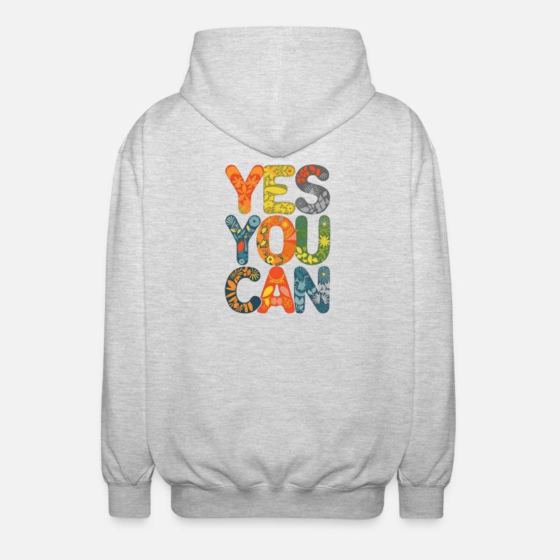 Conception d’anniversaire de joyeuse amitié - Veste à capuche unisexe - gris clair chiné