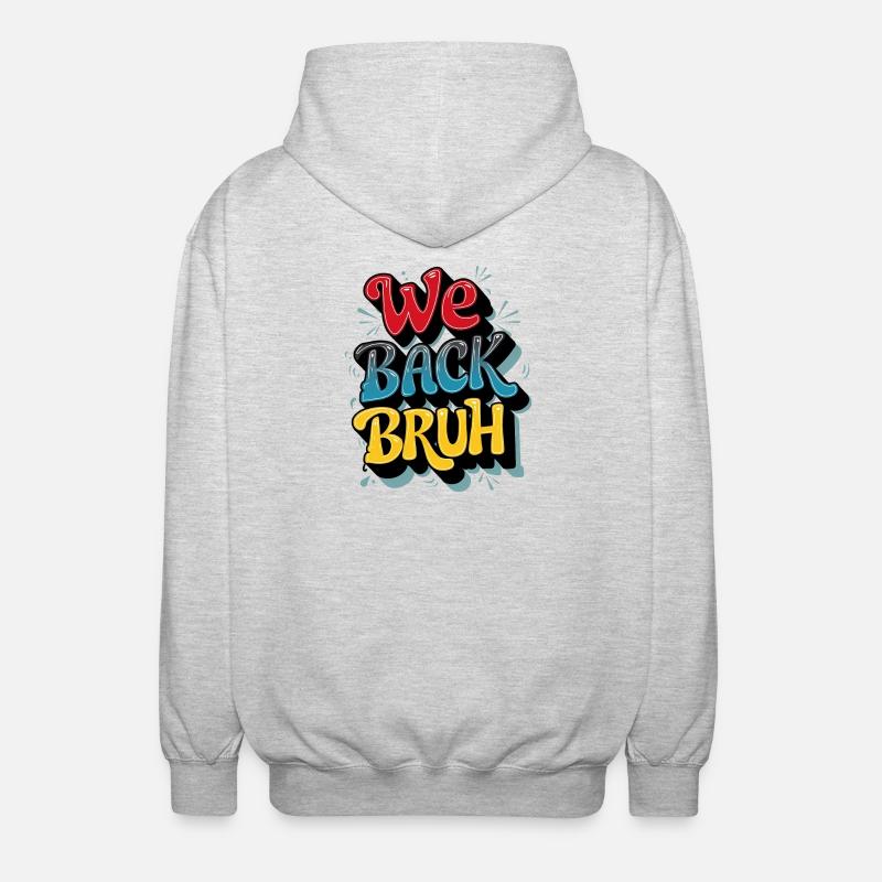 Fröhliches Retro-Textdesign - Unisex Kapuzenjacke - Hellgrau meliert