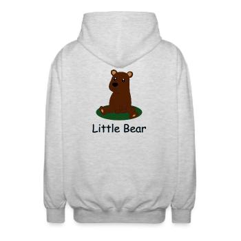 Kleiner Bär - Unisex Kapuzenjacke - Hellgrau meliert - Hinten - AI Model Male 185 light (185cm)