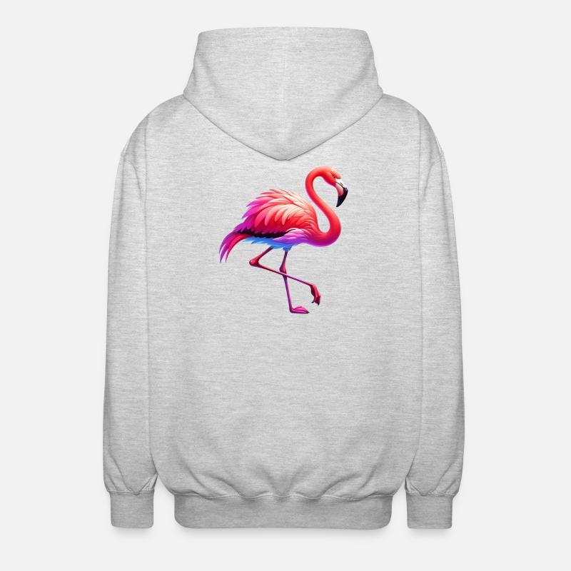 Flamant - Veste à capuche unisexe - gris clair chiné