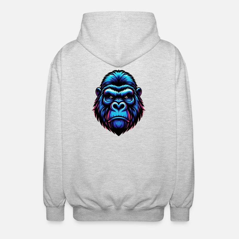Gorilla - Unisex Kapuzenjacke - Hellgrau meliert