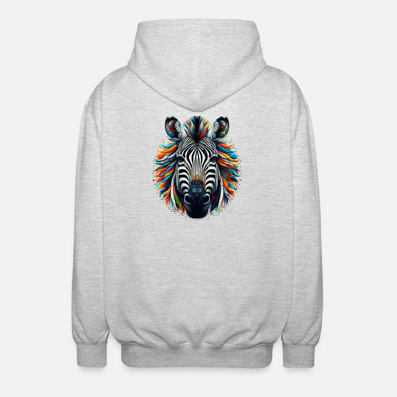 Zebra - Unisex Hooded Jacket - light heather grey