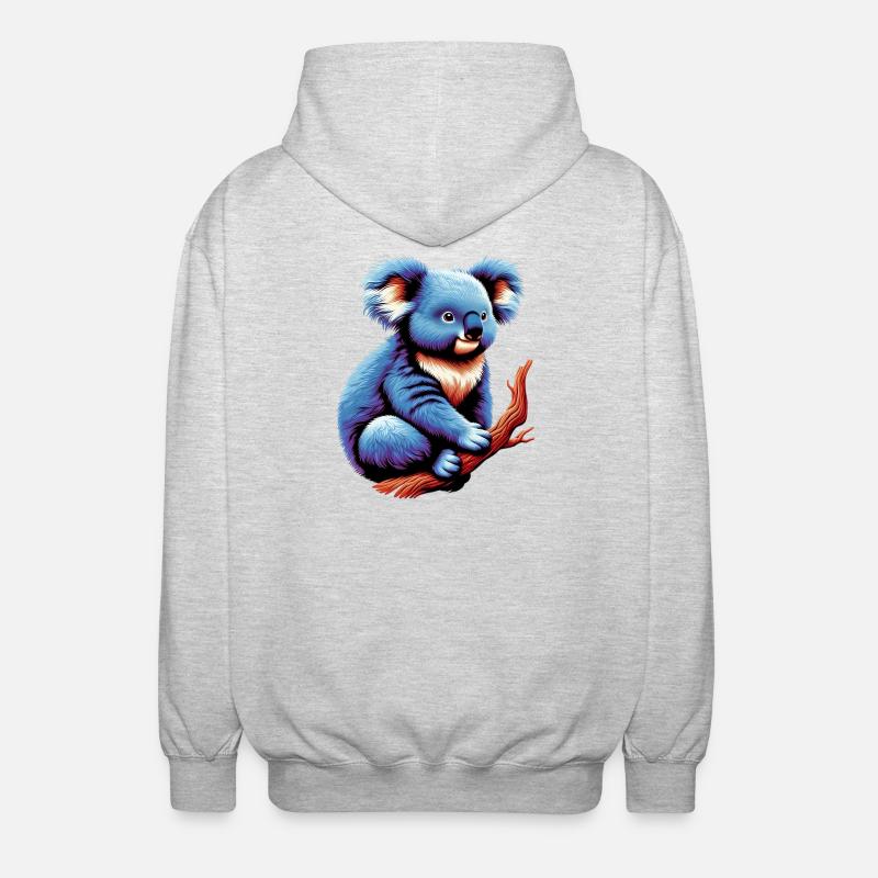 Koala - Unisex Kapuzenjacke - Hellgrau meliert