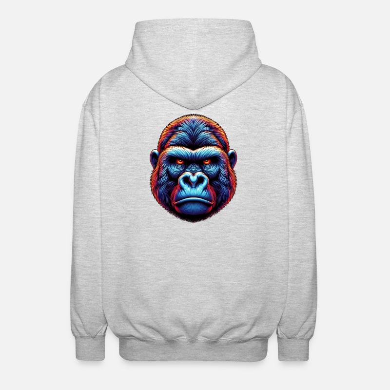 Gorilla - Unisex Kapuzenjacke - Hellgrau meliert
