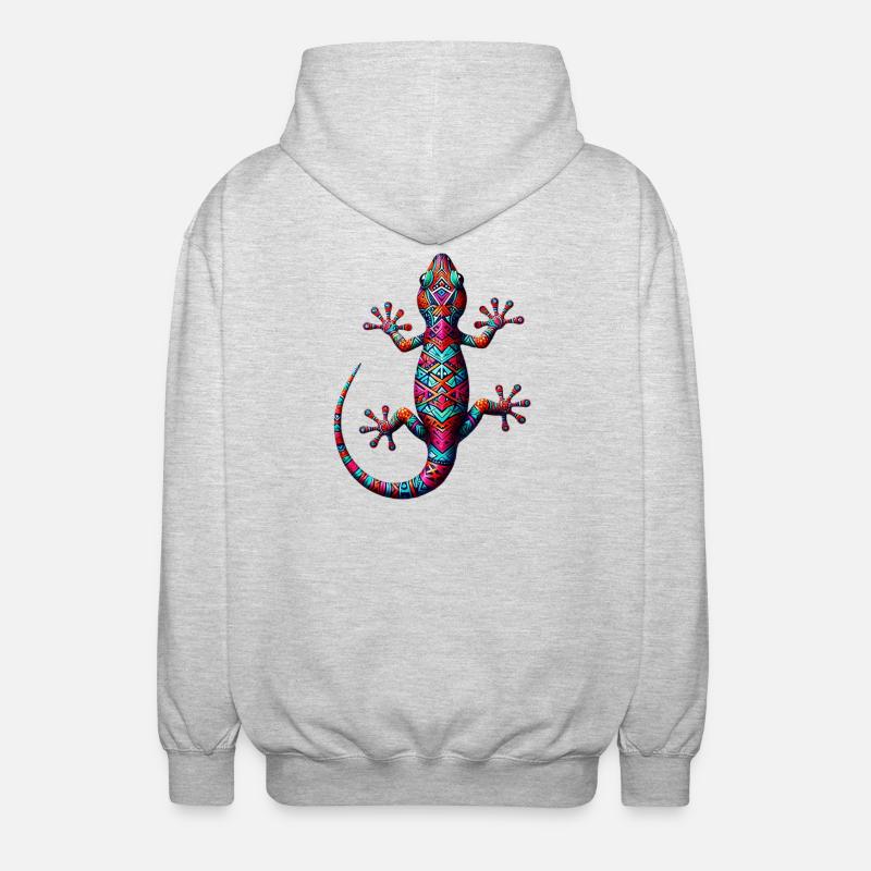 Gecko - Unisex Kapuzenjacke - Hellgrau meliert