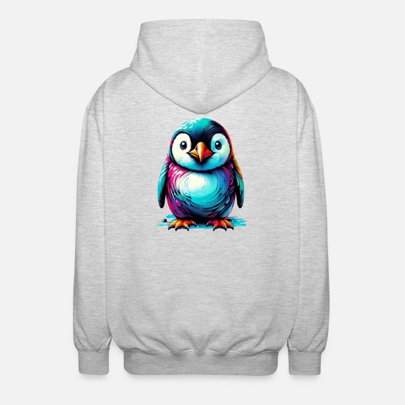 Penguin - Unisex Hooded Jacket - light heather grey