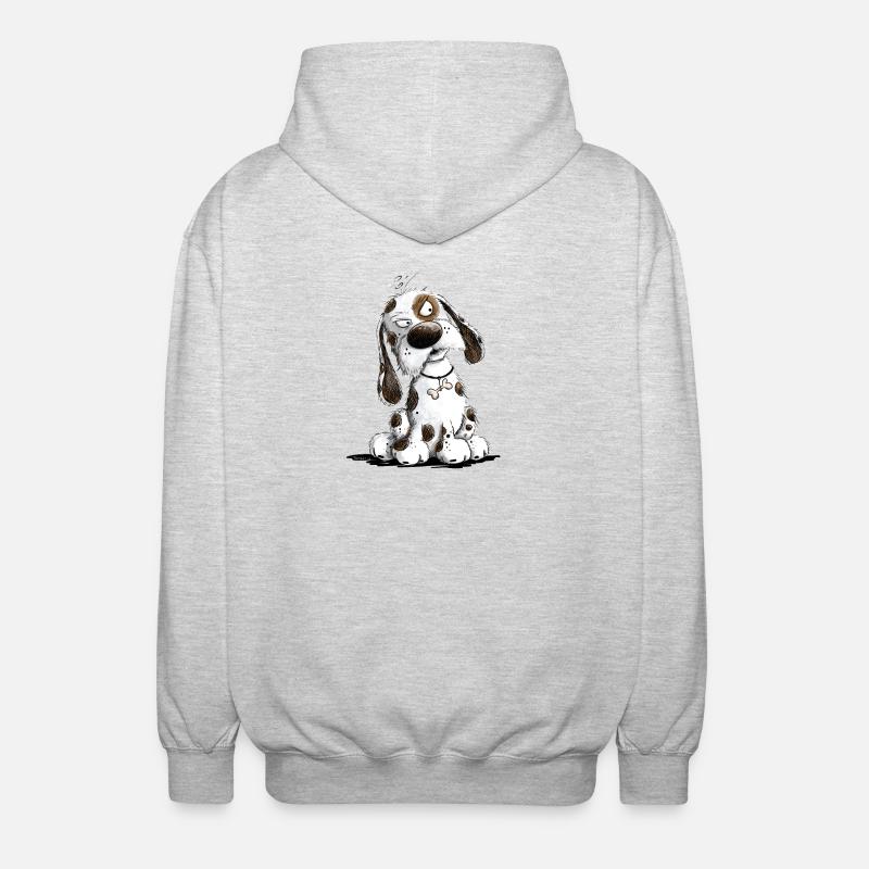 Nope Dog Saying Statement Grumpy - Unisex Hooded Jacket - light heather grey