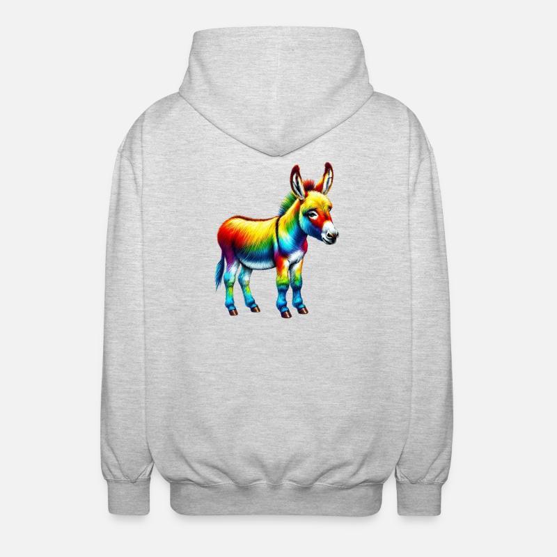 Mule âne - Veste à capuche unisexe - gris clair chiné