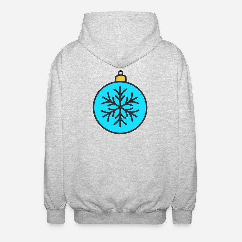 Weihnachtskugel - Unisex Kapuzenjacke - Hellgrau meliert