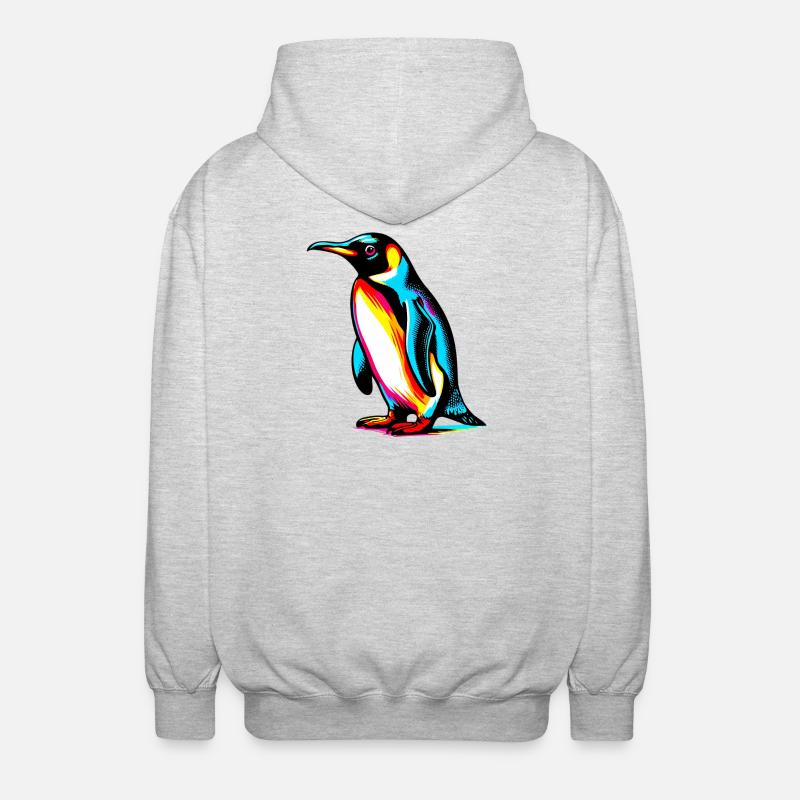 Pinguin - Unisex Kapuzenjacke - Hellgrau meliert
