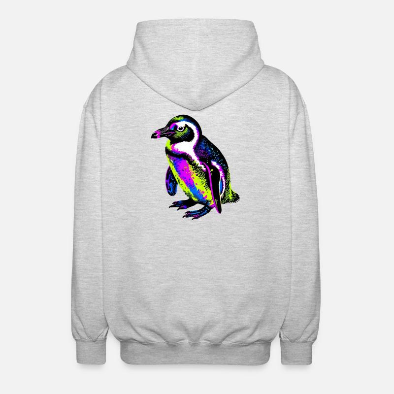 Pinguin - Unisex Kapuzenjacke - Hellgrau meliert