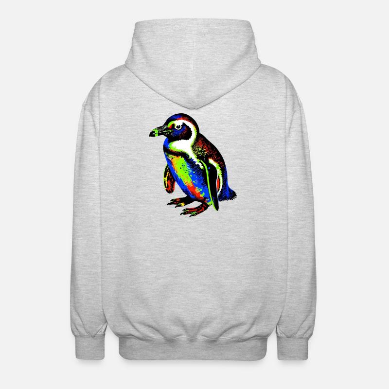 Pinguin - Unisex Kapuzenjacke - Hellgrau meliert