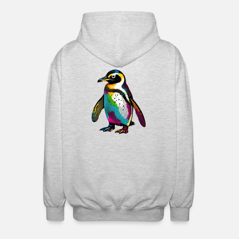 Pingouin - Veste à capuche unisexe - gris clair chiné