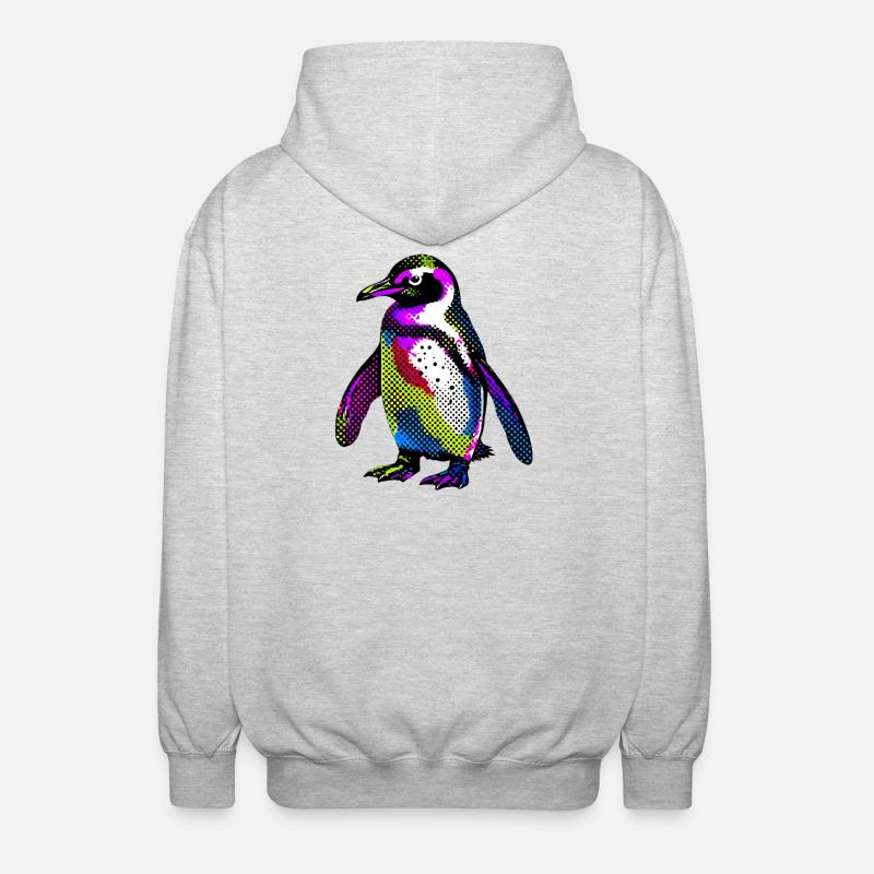 Pingouin - Veste à capuche unisexe - gris clair chiné