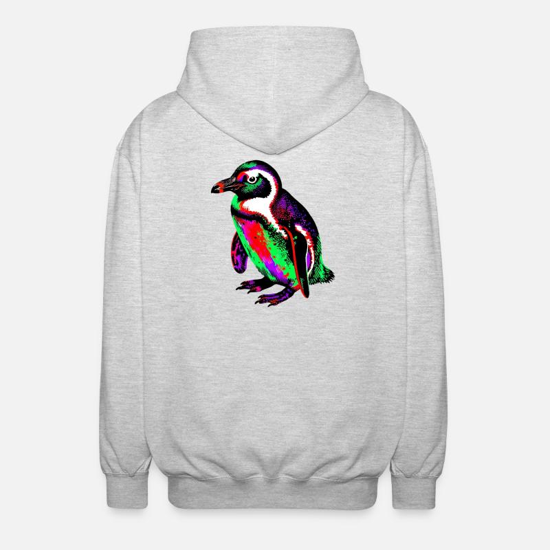 Pinguin - Unisex Kapuzenjacke - Hellgrau meliert