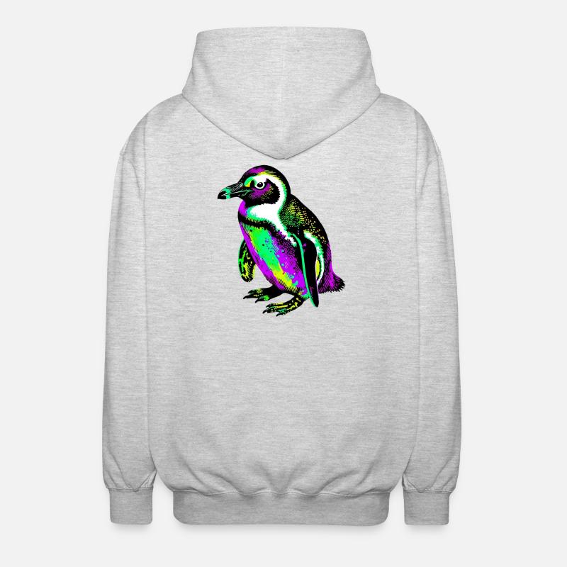 Penguin - Unisex Hooded Jacket - light heather grey