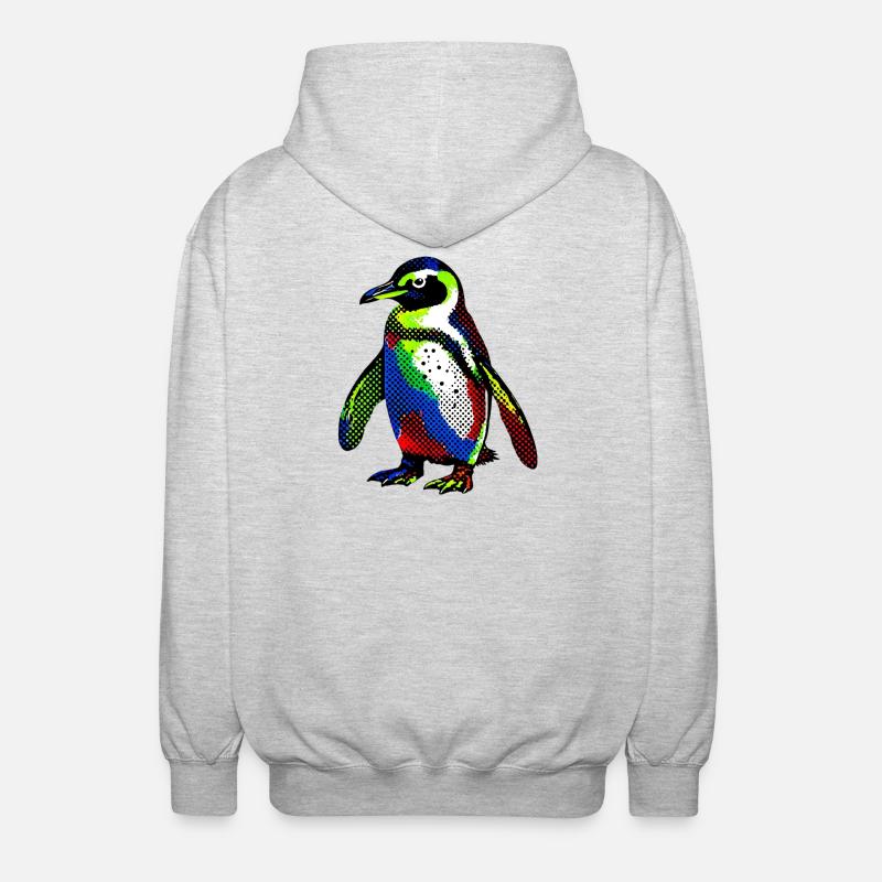 Pingouin - Veste à capuche unisexe - gris clair chiné