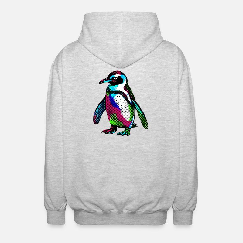 Penguin - Unisex Hooded Jacket - light heather grey