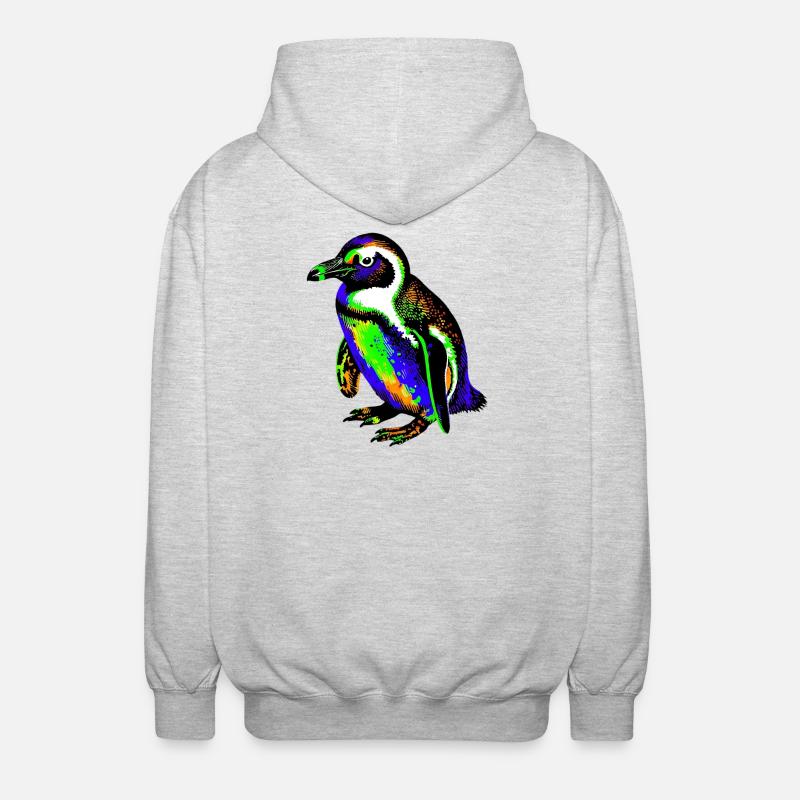Pinguin - Unisex Kapuzenjacke - Hellgrau meliert