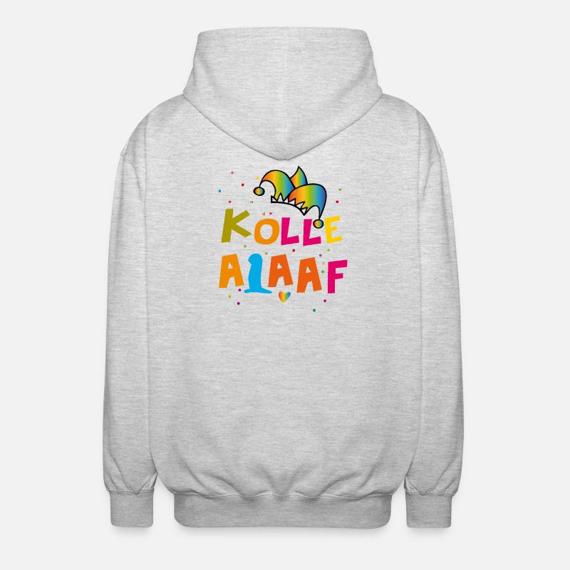 Carnaval de Kölle Alaaf - Veste à capuche unisexe - gris clair chiné