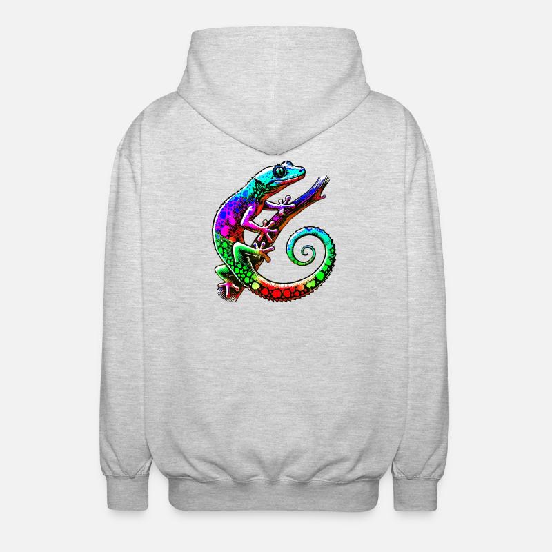 Gecko - Veste à capuche unisexe - gris clair chiné