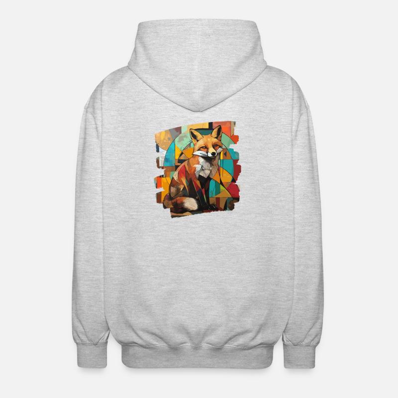 Fox - Unisex Hooded Jacket - light heather grey