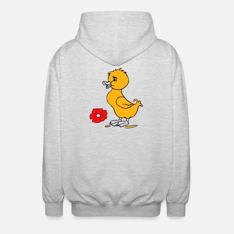 Easter chicks Happy Easter - Unisex Hooded Jacket - light heather grey