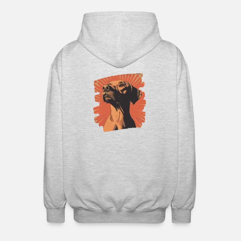 Rhodesian Ridgeback - Unisex Kapuzenjacke - Hellgrau meliert