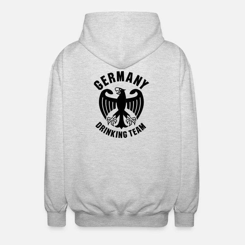 Germany Drinking Team - Unisex Kapuzenjacke - Hellgrau meliert