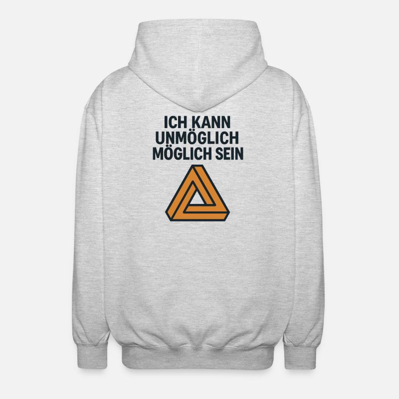 Unmöglich möglich - Unisex Kapuzenjacke - Hellgrau meliert