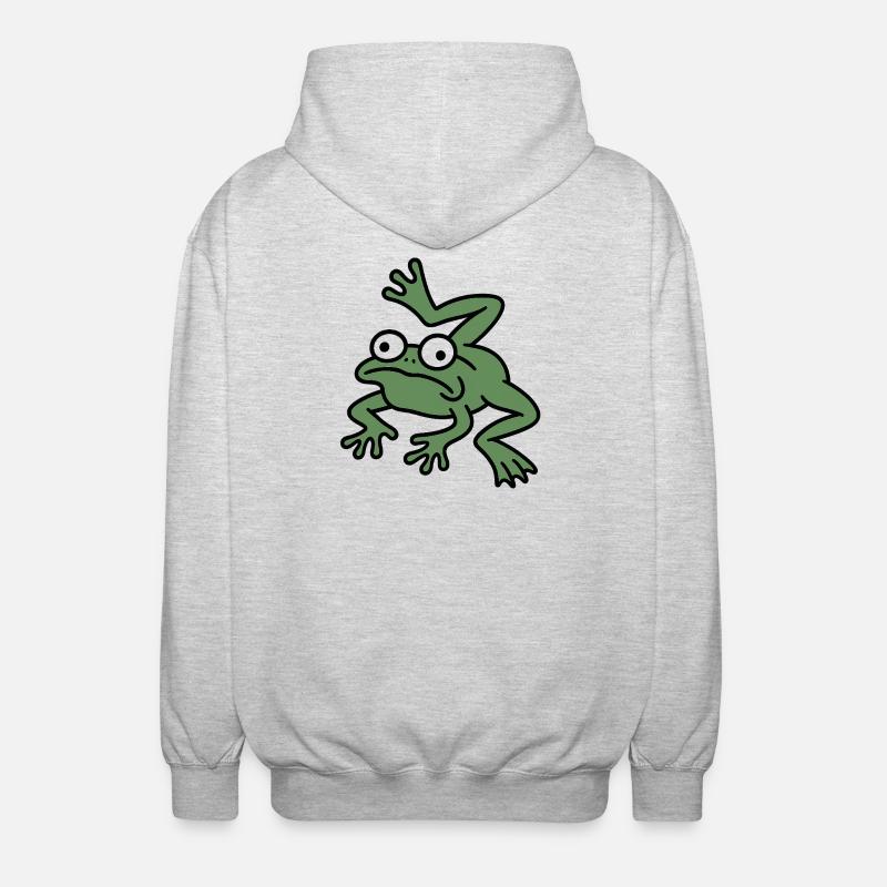 Cuisse de grenouille Derpy - Veste à capuche unisexe - gris clair chiné