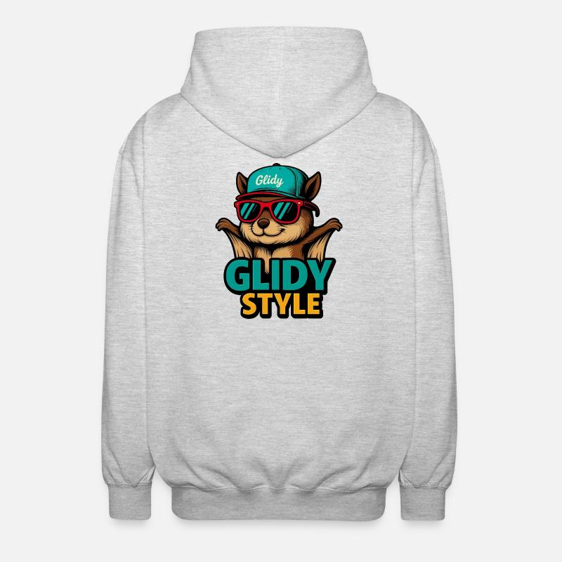 Mode de hamster style glissé - Veste à capuche unisexe - gris clair chiné