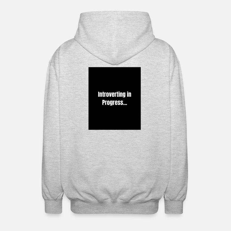 Introverting – Quiet Mode ON - Veste à capuche unisexe - gris clair chiné