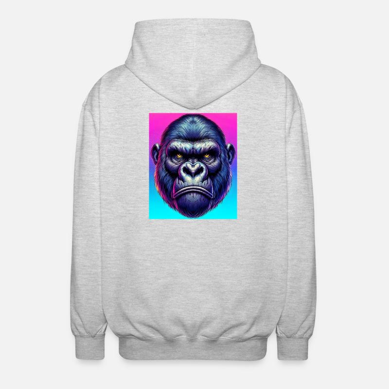 Gorilla - Unisex Kapuzenjacke - Hellgrau meliert