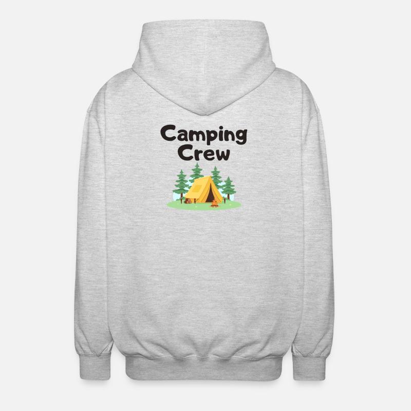 Conception de tente de camping d’aventure - Veste à capuche unisexe - gris clair chiné