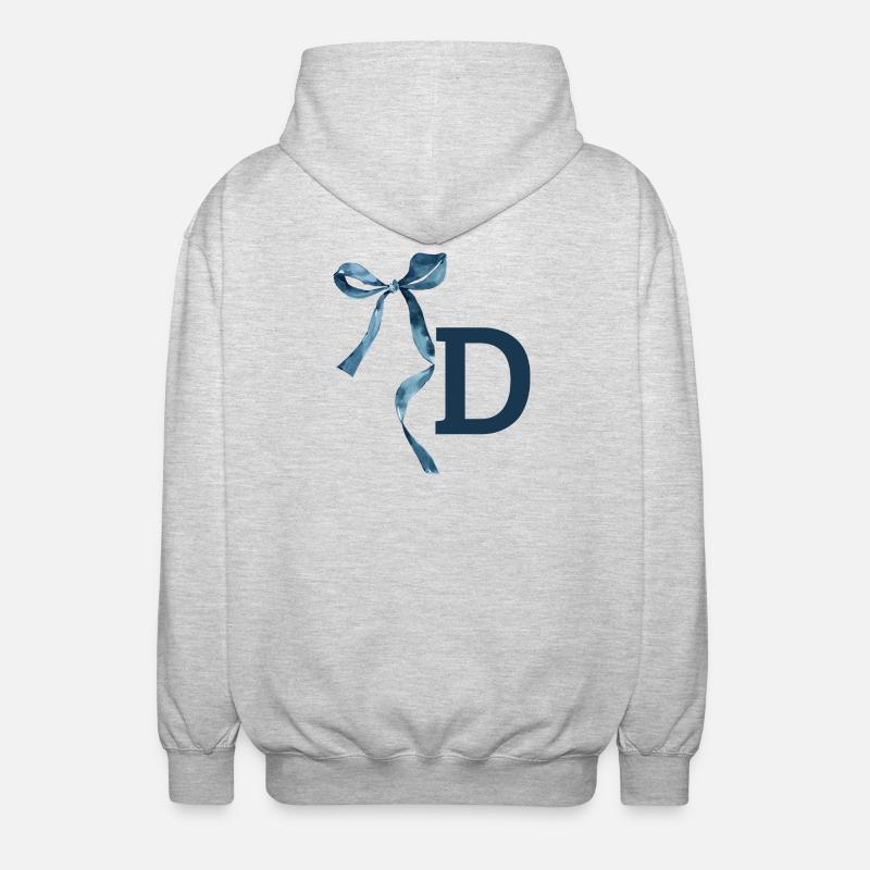 Monogramme d idée cadeau  - Veste à capuche unisexe - gris clair chiné