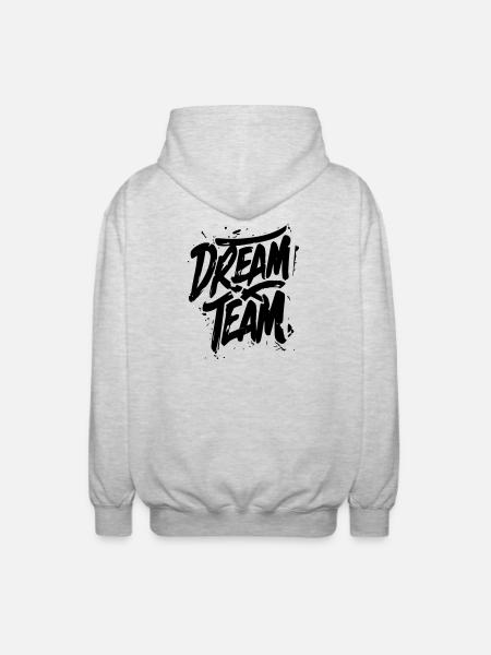 Dream Team - Unisex Hooded Jacket - light heather grey