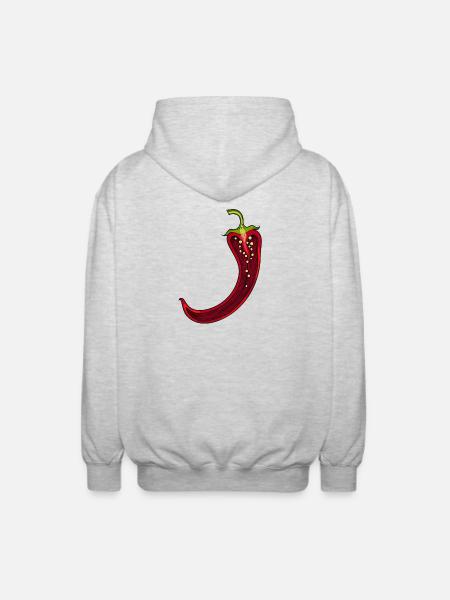 Peperoncino Peperoncino Costume Peperoncino - Felpa unisex con cappuccio - grigio chiaro melange