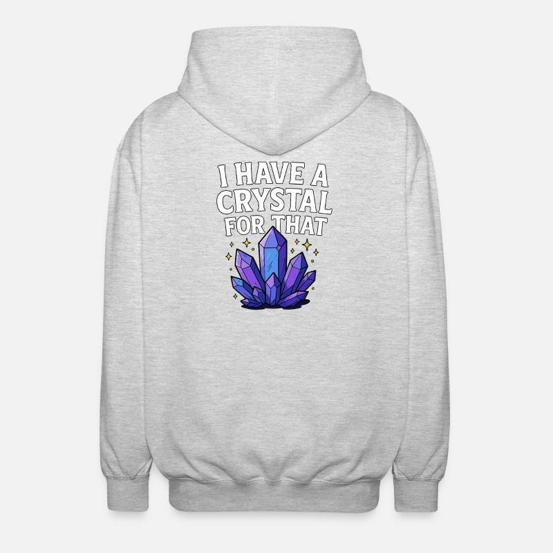 Conception d’humour cristallin - Veste à capuche unisexe - gris clair chiné