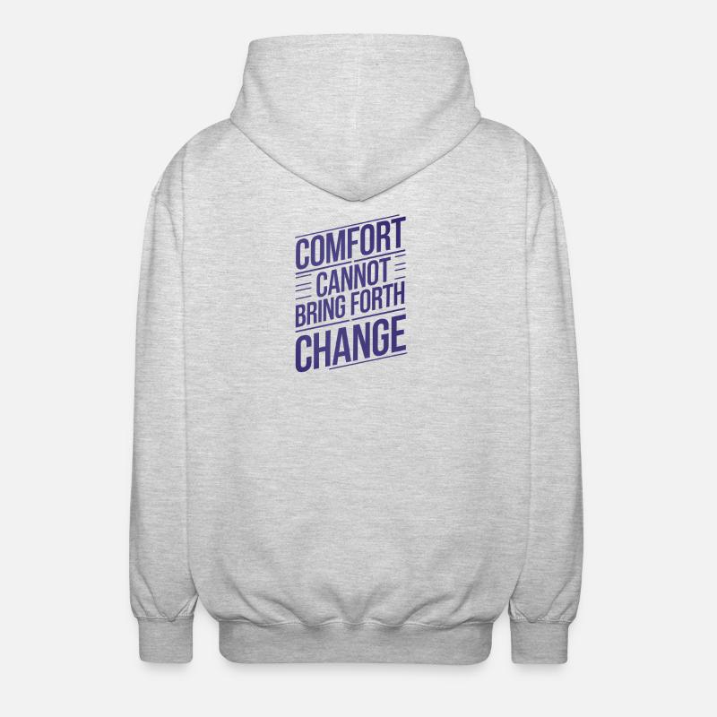 Renforcement du changement, Citation, Design - Veste à capuche unisexe - gris clair chiné