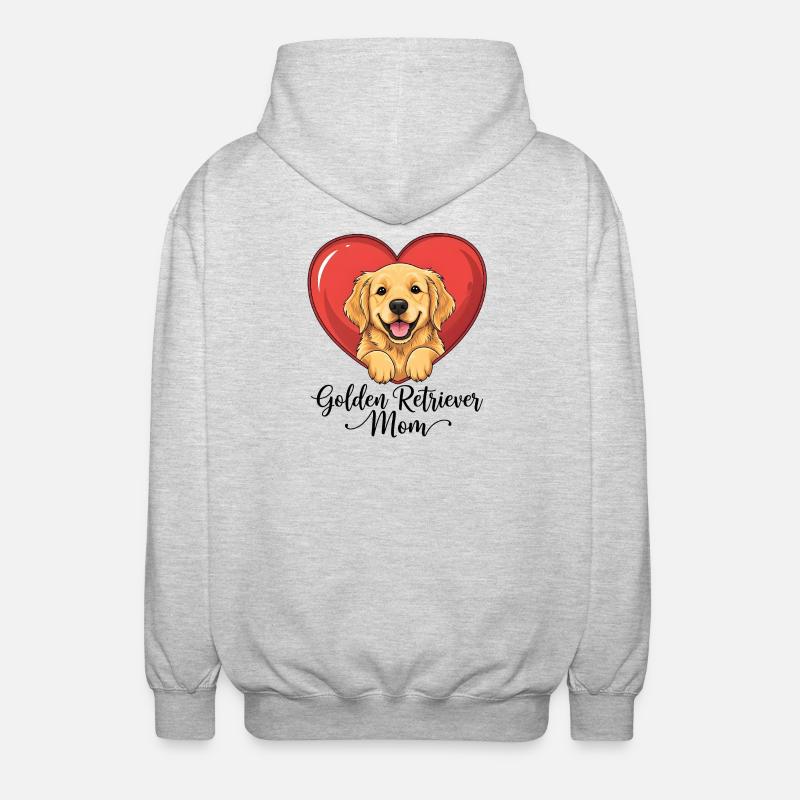 Maman Golden Retriever - Conception de Maman Chien - Veste à capuche unisexe - gris clair chiné